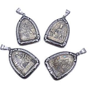 Pendentif en acier titane Mahakala à six bras, amulette, bijoux religieux unisexe 216045 - Product Image 5