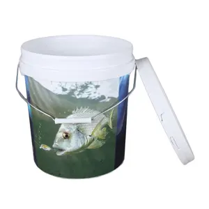 Seau robuste avec couvercle blanc Seau à peinture en plastique 10l avec couvercle étanche