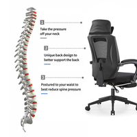 Chaise de bureau ergonomique en maille, pivotante, réglable en hauteur, pour espace de travail