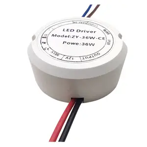 Wholesale IP20 12v/24v 36w Led Driver Slim Plastic Body Round Size 55*22mm Power Supply