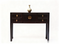 Tables consoles chinoises de style asiatique, laquées brillantes, meubles de salon et de chambre à coucher