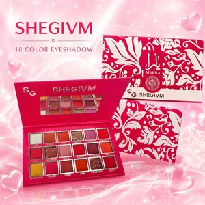 Paleta <span class=keywords><strong>de</strong></span> Sombras <span class=keywords><strong>de</strong></span> Ojos SHEGIVM MARRA <span class=keywords><strong>de</strong></span> 18 Colores, Mate, Brillante, con Destellos, Tonos Cálidos, Alta Pigmentación, Larga Duración, Maquillaje <span class=keywords><strong>de</strong></span> Ojos con Acabado Brillante - Product Image 1