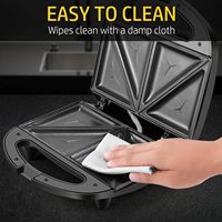 Nouveauté : Grille-sandwich 2 tranches avec plaque fixe, contrôle automatique de la température personnalisé