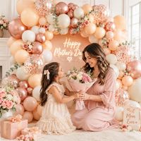 Maßgefertigter Roségold Boho Ballonbogen Girlande für Hochzeit Geburtstag Junggesellinnenabschied Muttertag Party Dekorationen