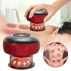 Electric Vacuum Cupping Therapy Massager for Body Anti-Cellulite Red Light Heating Vibrati Guasha Scraping Fat Burning Slimming