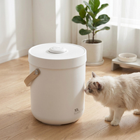 Contenedor de Granos de Plástico Ecológico de 10L con Sellado al Vacío, Reinicio en 1 Segundo, Bloqueo Automático de Presión, Batería de Larga Duración, Silencioso 45dB, Almacenamiento de Comida para Perros
