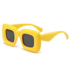 Gafas de Sol Cuadradas Divertidas y Lindas para Mujer, Estilo Moderno, Personalizadas, Inflables, con Protección UV400, para Fotos Urbanas - Product Image 5