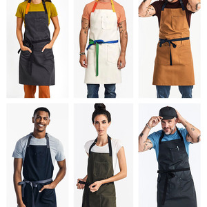 <span class=keywords><strong>Grembiule</strong></span> in cotone personalizzato utensili cameriere maschio cucina personalizzata barista catering tè al latte abiti da lavoro speciali - Product Image 5