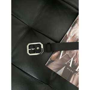 Cinturón de Mujer con Hebilla Cuadrada, Negro, Chapado en Aleación, Estilo Casual, Hebilla con Marco Cuadrado - Product Image 1