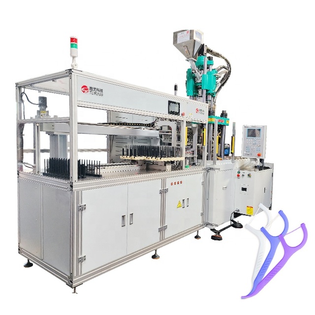 Fully Automatic Dental Manufacturing Plastic Dental Floss Stick Injection Molding Machinery Toothpick Flossing Making Machine
