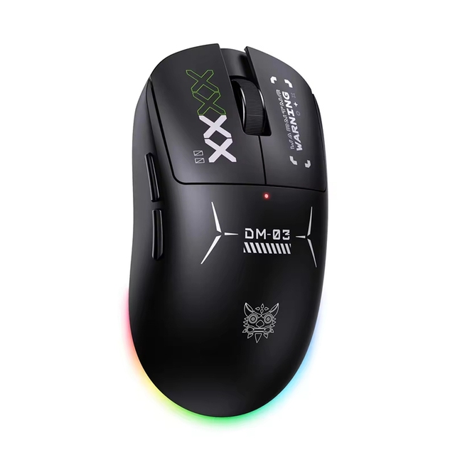 ONIKUMA DM03 12000 DPI Ergonomic Rechargeable Lightweight 2.4G Blue Tooth Type-C Tri-Mode Wireless RGB Gaming Mouse