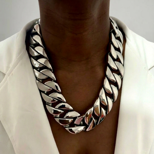 ZanGemShop 32mm Big Vintage Cuban Curb Chain Necklace Zinc Alloy Heavy Link Chain Unisex Hip Hop Jewelry Gift - Product Image 3