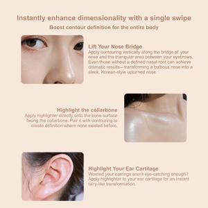 Poudre minérale pressée OEM ODM, best-seller, multicolores, illuminateur scintillant, imperméable, longue durée, ombre à paupières 3D, visage, corps - Product Image 3