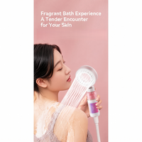 Pommeau de douche filtrant à la vitamine C, technologie Space Ring, jet de pluie doux pour le soin des cheveux, pour salle de bain