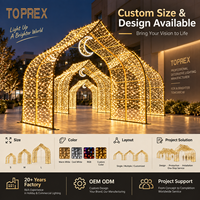 Guirlandes lumineuses LED TOPREX pour allées, motifs de lune, pour centres commerciaux et attractions nocturnes