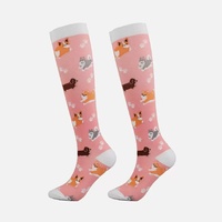 Chaussettes de compression de grossesse personnalisées pour femmes, en Spandex/Nylon, longues jusqu'au genou, 15-25 mmHg, à compression graduée, séchage rapide, respirantes