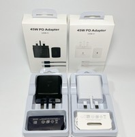 Adaptador de Corriente USB-C PD de 45W con Descuento por Volumen, con Protección Contra Incendios para S23/Note 20 y Auriculares - Enchufe UK/US/EU, Ecológico