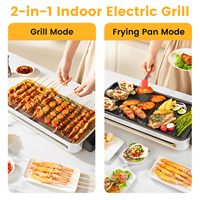 Grill électrique sans fumée avec plaque chauffante et table à fondue, facile à nettoyer, grand format, polyvalent, multifonction, pour intérieur