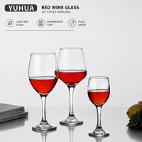 Verres à vin rouge épaissis en gros, gobelets en verre sodocalcique sans plomb de qualité supérieure pour la maison, l'hôtellerie et la restauration