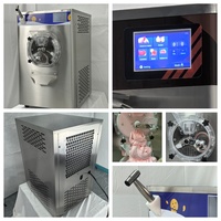 Machine à glaces italienne de fabrication artisanale, certifiée CE, 32 L/H, en stock aux États-Unis, machine à glaces dures de comptoir, commerciale