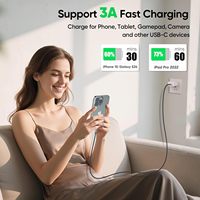 Transfer Data kecepatan tinggi 10Gbps kustom kabel 5V/3A 60W USB 3.2 Gen 2 tipe A ke Tipe C