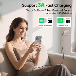 कस्टम 10 जीबीपीएस हाई स्पीड डेटा ट्रांसफर 5v/3a 60w usb 3.2 जीन 2 टाइप सी केबल प्रकार - Product Image 6