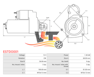 <span class=keywords><strong>Motor</strong></span> de arranque ESTDO001 para DODGE RAM DURANGO CHRYSLER <span class=keywords><strong>JEEP</strong></span> Auto Starter RL801852AB 04801852AB 4801694AC 04801694 <span class=keywords><strong>Motor</strong></span> Arranque - Product Image 6