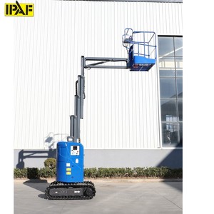 Échafaudage électrique mobile de plate-forme de levage aérienne de mât vertical d'alliage d'aluminium de colonne unique pour l'installation de panneau solaire - Product Image 1