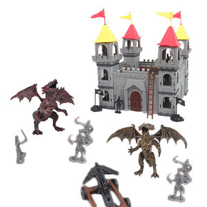 Juguetes Educativos de Plástico, Figura de Acción Militar, Juego de Construcción de Castillo DIY con Caballero Dragón, 30x30x36cm, Edades 4-12 - Product Image 1