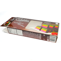 Boîte en carton pliable de qualité supérieure avec fenêtre, personnalisée avec logo imprimé, couleur ivoire, pour l'emballage alimentaire