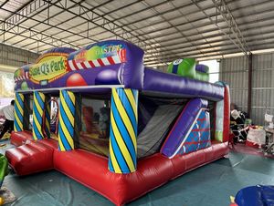 Château gonflable commercial en <span class=keywords><strong>PVC</strong></span> de 0,55 mm, pour fête d'enfants, avec protection intégrée, capacité de 20 personnes, couleur personnalisable - Product Image 3