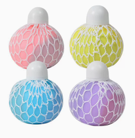 Jouet fantaisie en promotion : Balle anti-stress en pectine tricolore en forme de raisin, jouet à presser, nouveau style, jouet souple, cadeaux de fête