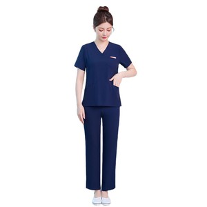 Women's Beautician Uniform Short Sleeve Elegant Massage Therapist Outfit Set Polyester Summer 2025 SMLXLXXLXXXL4XL - Product Image 5
