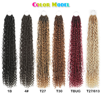 Tresses crochet de déesse de haute qualité de 26 pouces Extensions de cheveux Locs Boho River pour femmes noires Style papillon