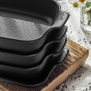 Plat de cuisson carré en céramique pour four, avec poignées, pour gâteaux et gratins - Product Image 6