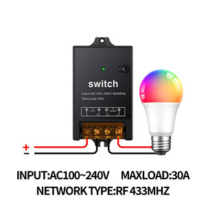 Interrupteur sans fil haute puissance AC 220V 30A, télécommande RF 433, utilisé pour le contrôle des systèmes d'irrigation agricole et d'éclairage - Product Image 3