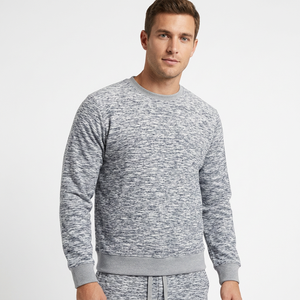 เสื้อสเวตเชิ้ตผู้ชาย AERO ผ้าฝ้าย 100% เป็นมิตรกับสิ่งแวดล้อม แบบมีซับใน ถักทอ ทรงโอ-เนค แขนยาวปกติ สีพื้น ผ้าหนัก 100 กรัม - Product Image 4