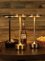 Lampe de table LED rechargeable en métal moderne, lampe de chevet pour chambre à coucher, lumière de nuit, commande tactile, camping, ambiance décorative, alimentée par batterie