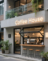 Ventanas Corredizas Modernas de Aleación de Aluminio, Ventanas Plegables Superiores e Inferiores para Cafeterías y Tiendas de Té con Leche