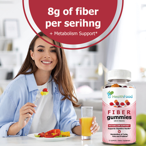 Gummies de fibres de qualité supérieure avec vitamines B pour la santé digestive et le métabolisme – Supplément de fibres d'inuline soluble - Product Image 5