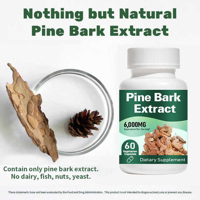 GMP Private Label Pine Bark Extract 500mg Plant-Based Capsules Premium Wellness Supplement for Daily Antioxidant Protection OEM