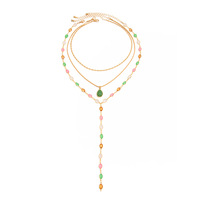 Broches en forme de Y en cristal coloré personnalisées et créatives pour femmes Hongsheng, design élégant