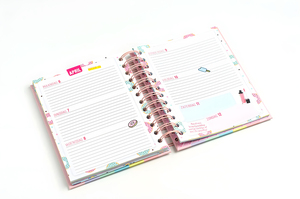 Agenda <span class=keywords><strong>personnalisé</strong></span> 2026, hebdomadaire/journalier/mensuel, reliure spirale, carnet <span class=keywords><strong>avec</strong></span> papier d'art pour étudiants - Product Image 6