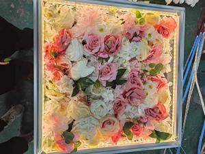 Свадебные товары фон для декорации цветов прозрачное стекло сценическая платформа белый свет цветок СВЕТОДИОДНЫЙ танцпол - Product Image 2