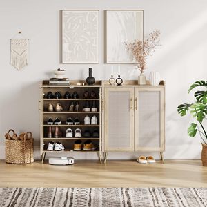 Zapatero Moderno de Madera SENYU con 4 Estantes, Organizador de Almacenamiento Independiente para Entrada, Diseño Escandinavo para Uso Doméstico - Product Image 2