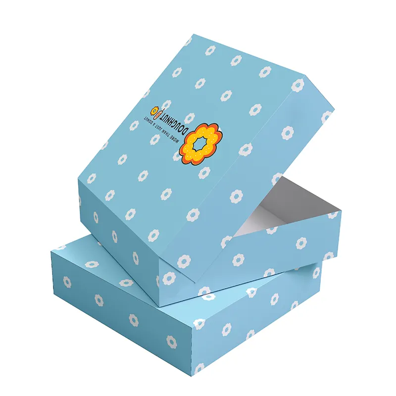 Популярная коробка с пончиком Mochi, картонная бумажная упаковка на заказ для коробки с полудюжиной пончиков