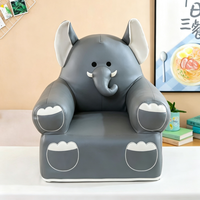 Fauteuil enfant en forme d'animal mignon avec empreintes de pattes, en cuir PU souple, siège confortable pour salon et chambre à coucher