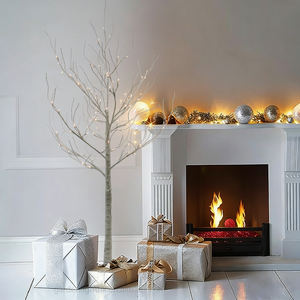 Outdoor Holiday <b>Christmas</b> <b>Decoration</b> Light up IP44 Plastic Artificial 6FT <b>White</b> Birch Twig <b>Tree</b> for Home Hotel Garden Yard Party - Product Image 5