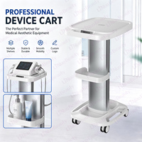 Carrito de Plástico Económico e Impermeable para Clínica de Belleza con Enchufes IT para Equipos de Belleza y Logotipo OEM
