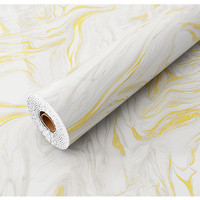 Papier peint auto-adhésif en PVC de luxe 10m étanche à l'eau Installation pelable et collante décor à la maison pour cuisine salon chambre école